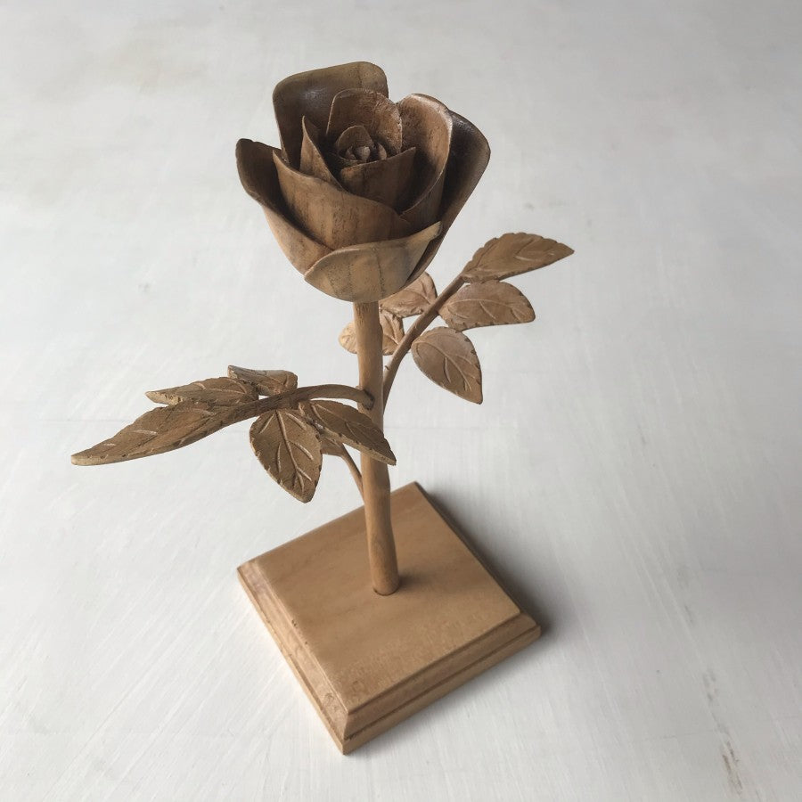 Rose Flower Table Wood Art Display