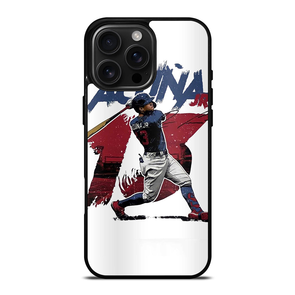 ACUNA JR ATLANTA BRAVES BASEBALL 13 iPhone 16 Pro Max Case Cover