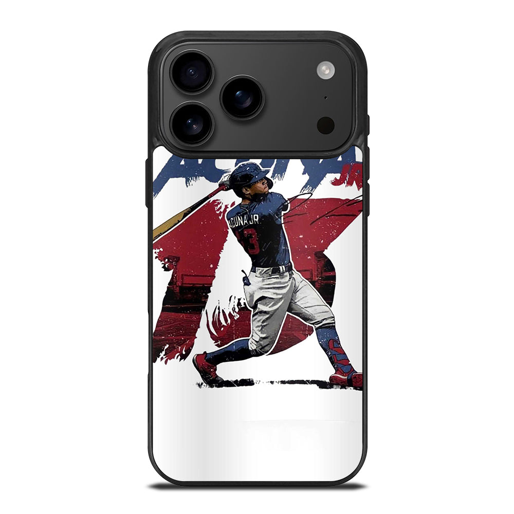 ACUNA JR ATLANTA BRAVES BASEBALL 13 iPhone 17 Pro Max Case Cover