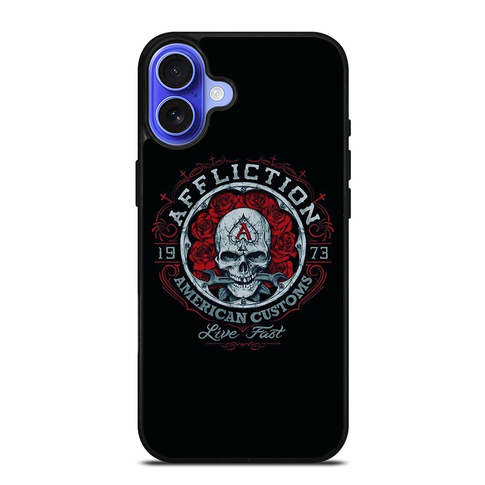 AFFLICTION LOGO SKULL iPhone 16 Case Cover