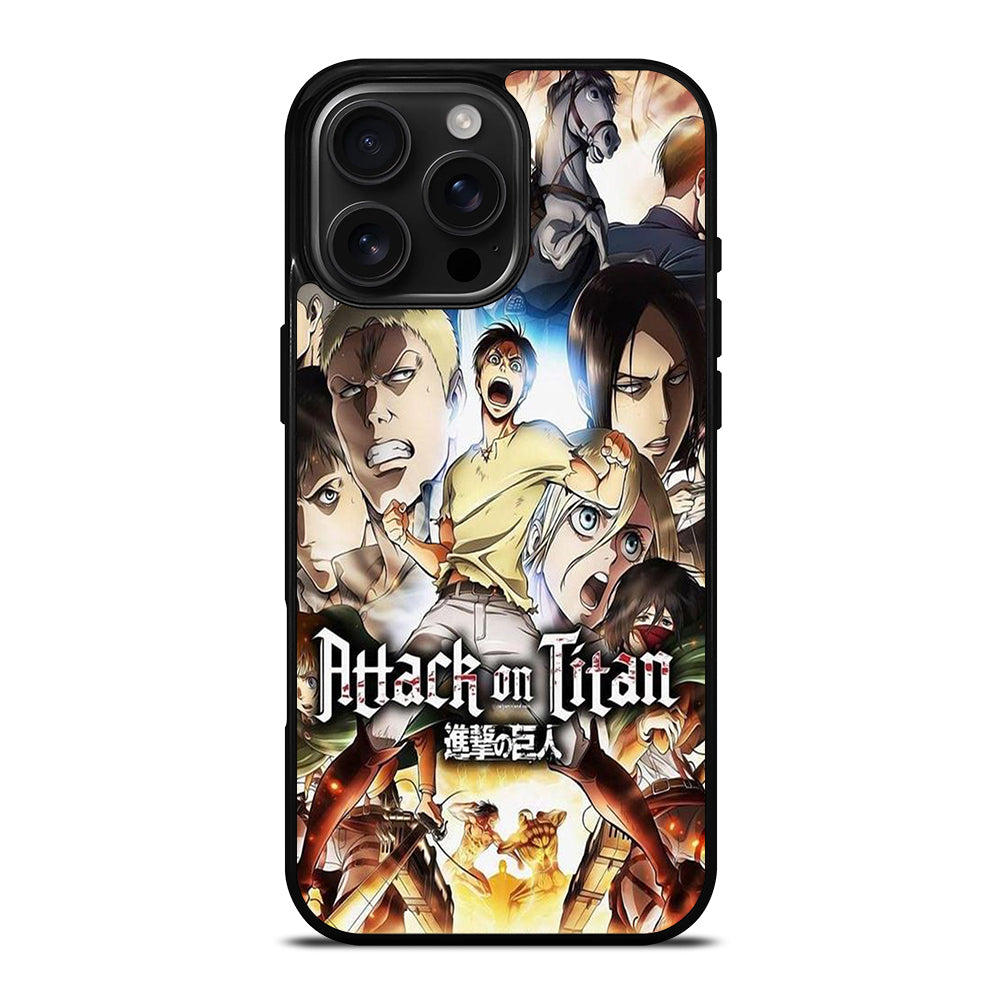 ATTACK ON TITAN CHARACTER ANIME SERIES iPhone 16 Pro Max Case Cover