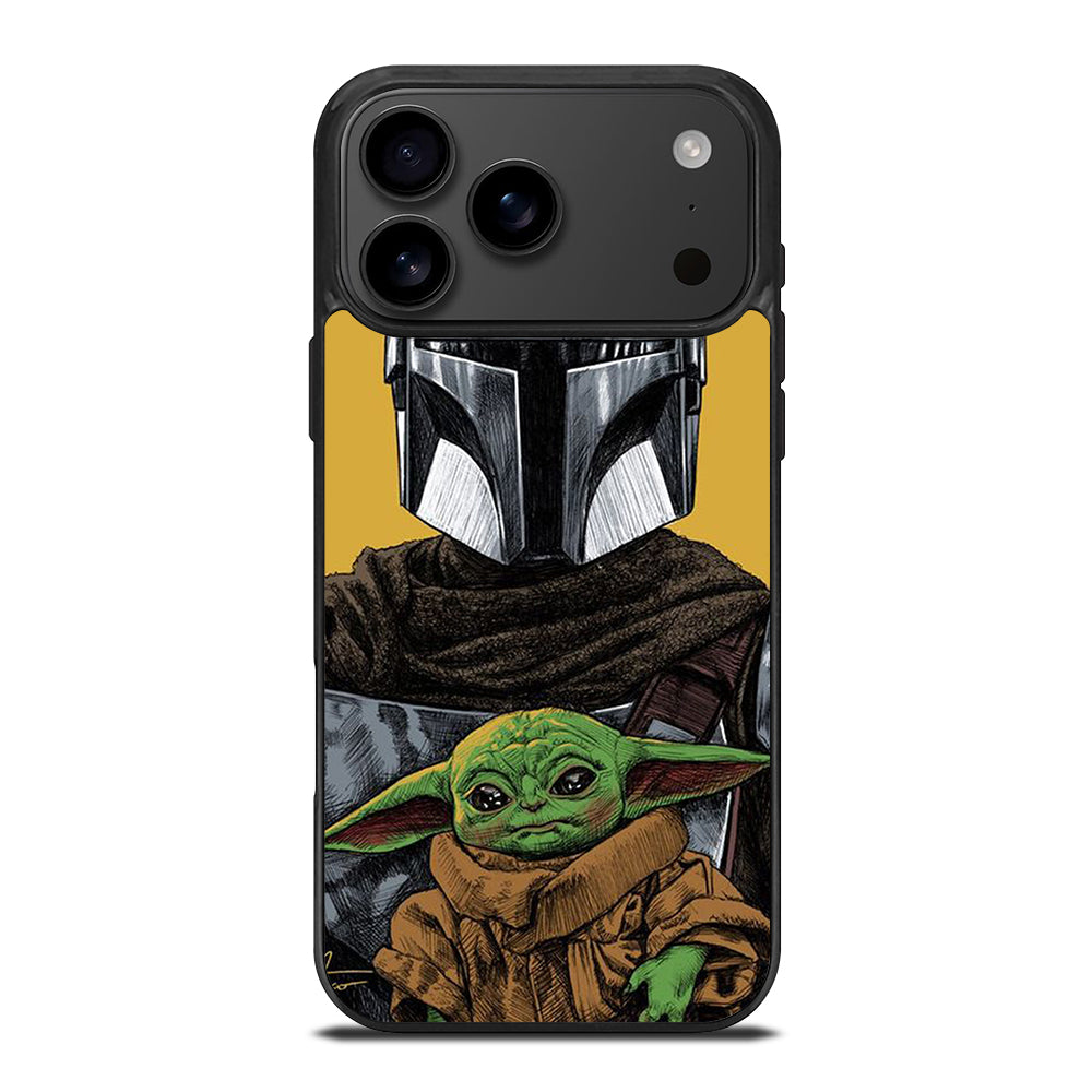 BABY YODA AND THE MANDALORIAN MOSAIC iPhone 17 Pro Max Case Cover