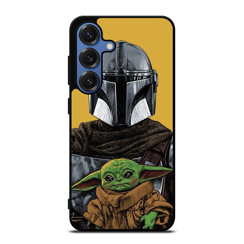 BABY YODA AND THE MANDALORIAN MOSAIC Samsung Galaxy S25 Case Cover