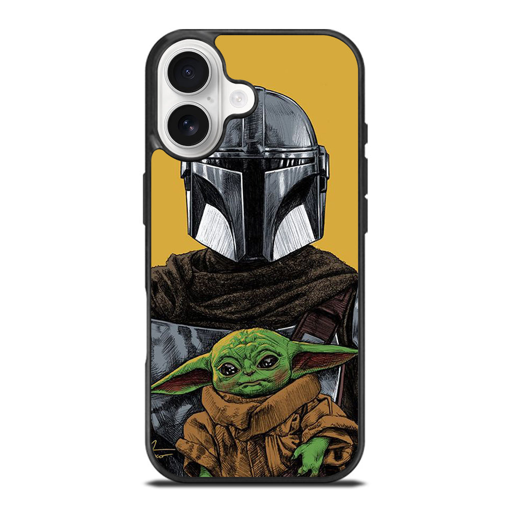 BABY YODA AND THE MANDALORIAN MOSAIC iPhone 17 Case Cover