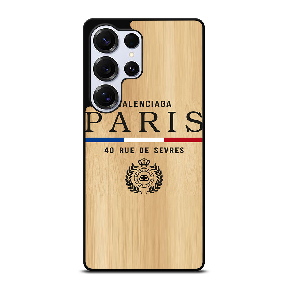 BALENCIAGA PARIS WOODEN LOGO Samsung Galaxy S25 Ultra Case Cover