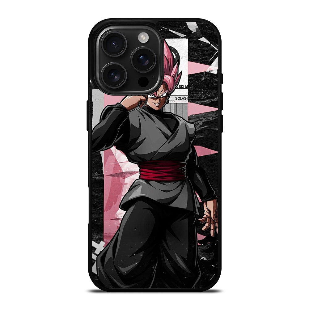 BLACK GOKU DRAGON BALL SSJ ROSE iPhone 16 Pro Max Case Cover