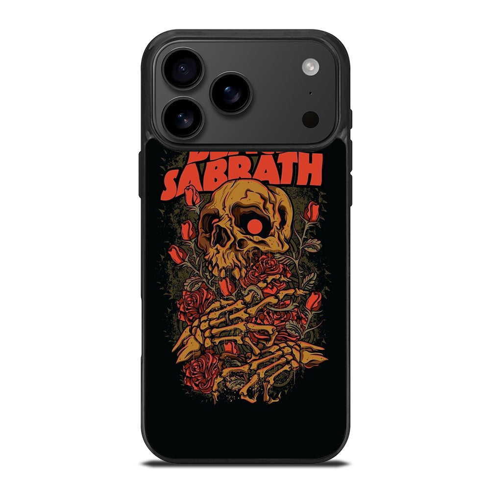 BLACK SABBATH ROSE SKULL BAND iPhone 17 Pro Max Case Cover