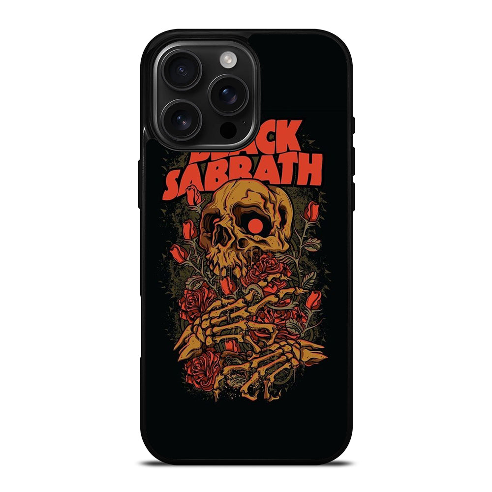 BLACK SABBATH ROSE SKULL BAND iPhone 16 Pro Max Case Cover