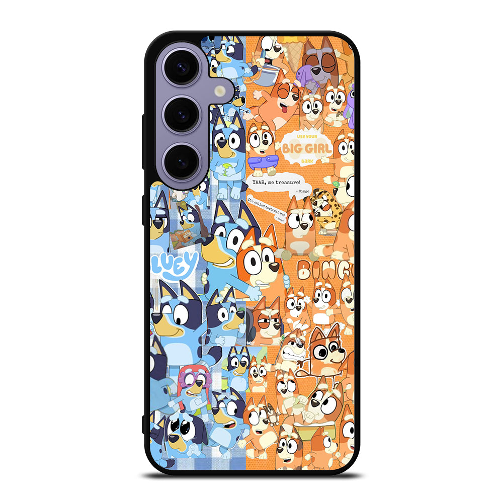 BLUEY HEELER PUPPY CARTOON COLLAGE Samsung Galaxy S24 Plus Case Cover
