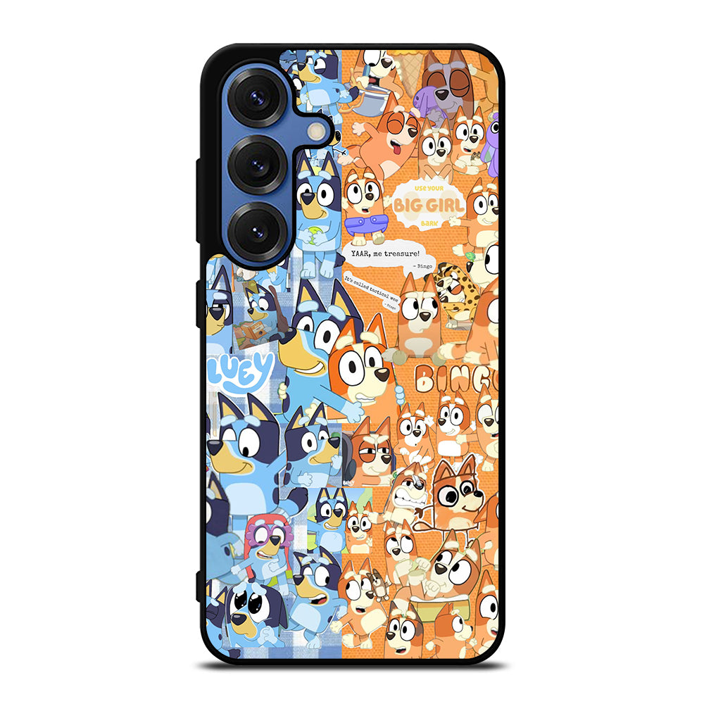 BLUEY HEELER PUPPY CARTOON COLLAGE Samsung Galaxy S26 Case Cover