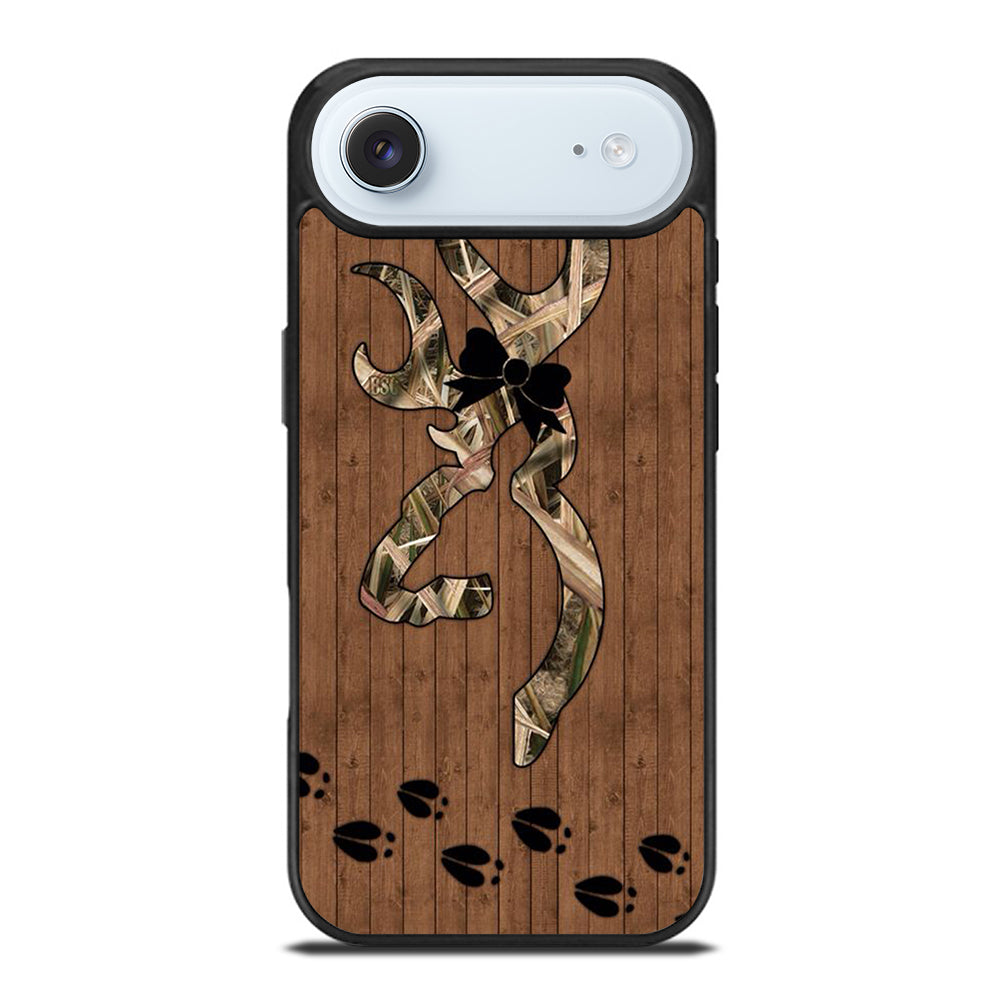 BROWNING DEER WOODEN CAMO LOGO iPhone Air Case Cover