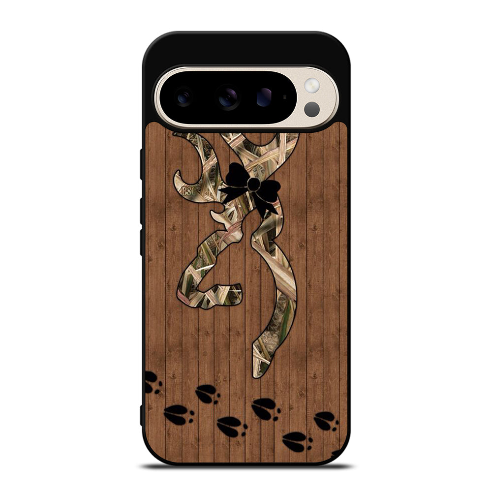 BROWNING DEER WOODEN CAMO LOGO Google Pixel 9 Pro Case Cover