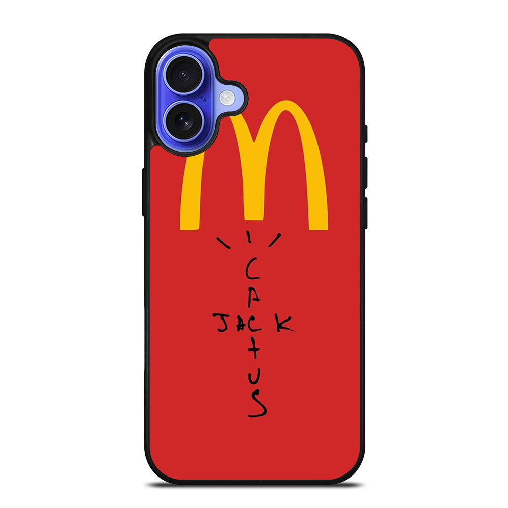 CACTUS JACK TRAVIS SCOTT MCDONALDS LOGO 3 iPhone 16 Case Cover