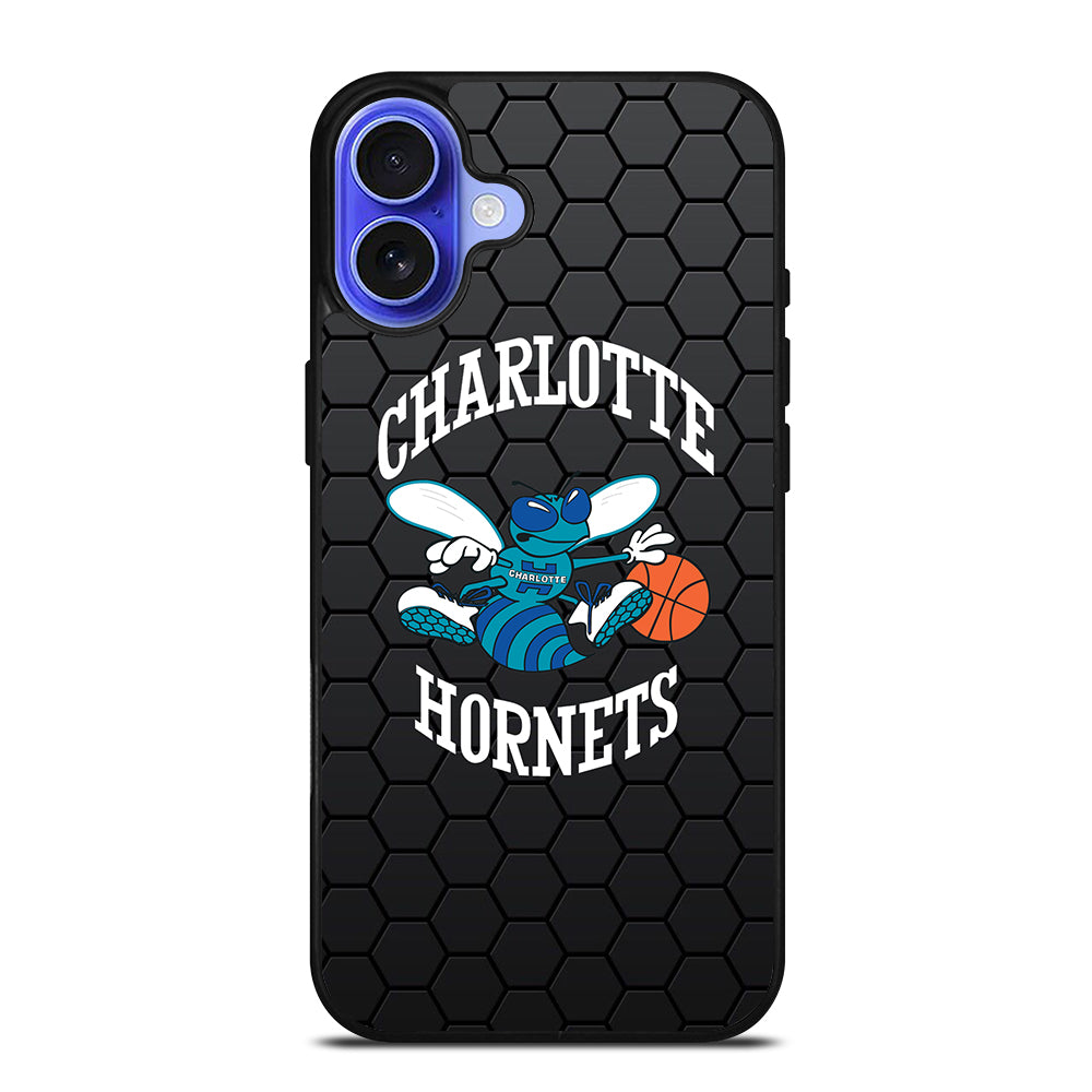 CHARLOTTE HORNETS HEXAGON LOGO iPhone 16 Case Cover