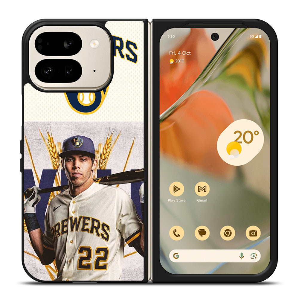 CHRISTIAN YELICH MILWAUKEE BREWERS LOGO Google Pixel 9 Pro Fold Case Cover