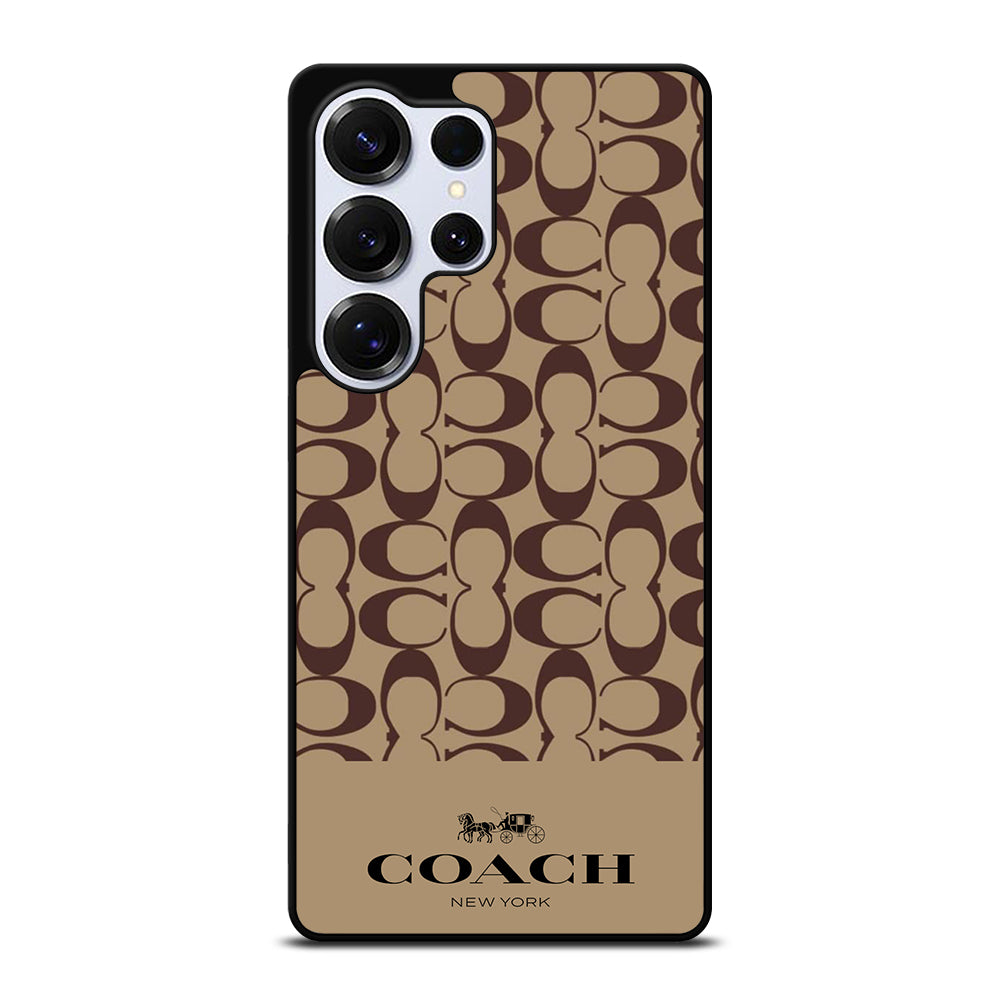 COACH NEW YORK BROWN PATTERN Samsung Galaxy S26 Ultra Case Cover