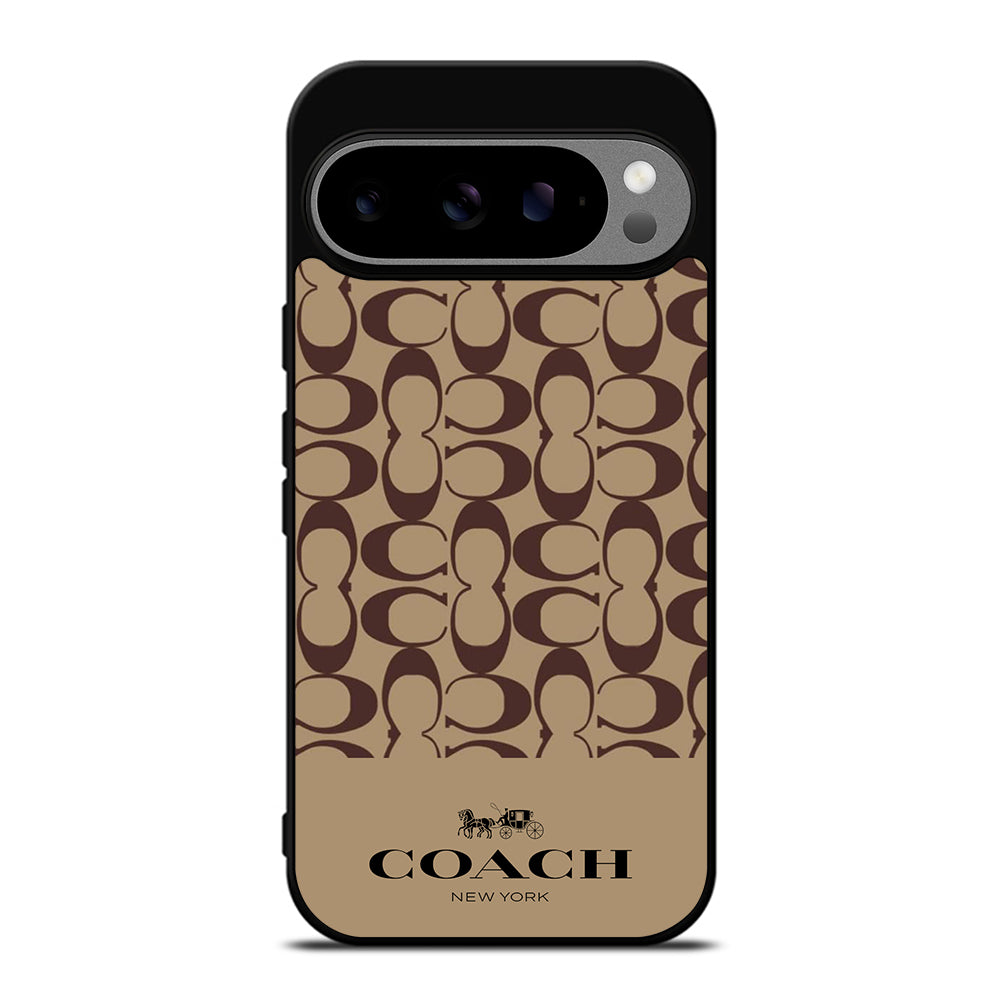 COACH NEW YORK BROWN PATTERN Google Pixel 9 Pro XL Case Cover