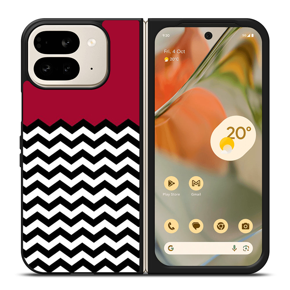 COLORBLOCK DARK RED CHEVRON 1 Google Pixel 9 Pro Fold Case Cover