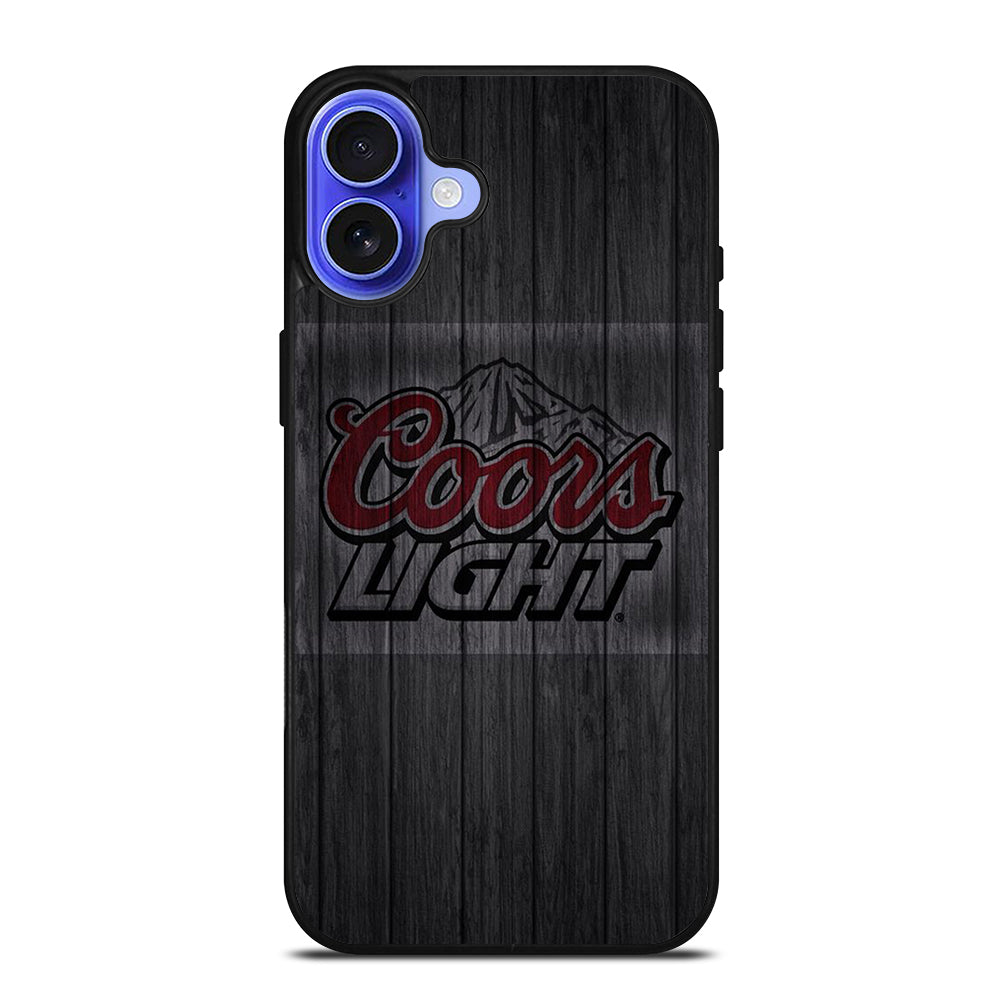 COORS LIGHT BEER WOODEN LOGO iPhone 16 Case Cover