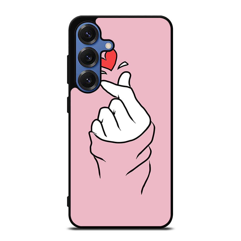 CUTE HEART FINGER 1 Samsung Galaxy S25 Case Cover
