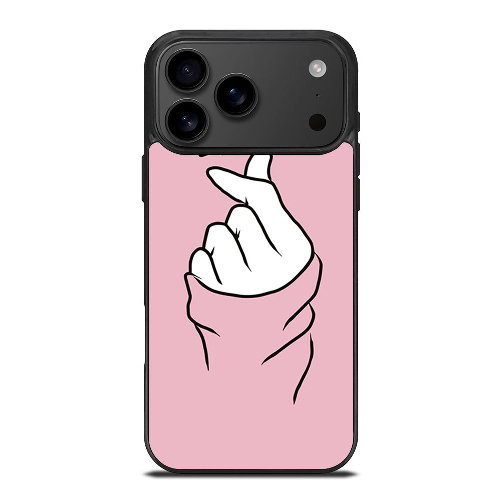 CUTE HEART FINGER 1 iPhone 17 Pro Max Case Cover