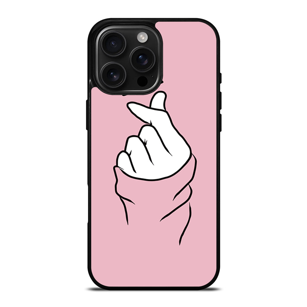 CUTE HEART FINGER 1 iPhone 16 Pro Max Case Cover