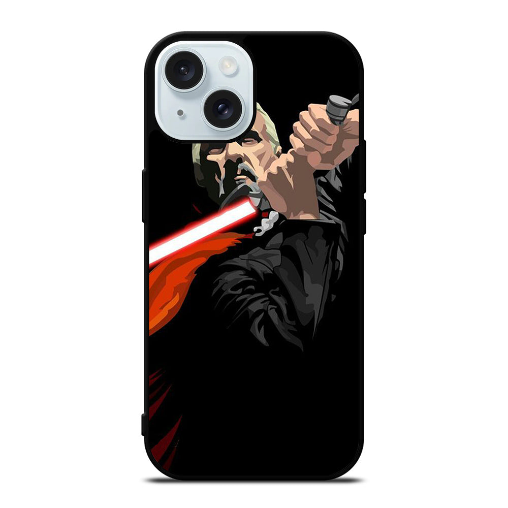 DARTH TYRANUS COUNT DOOKU STAR WARS 2 iPhone 15 Case Cover