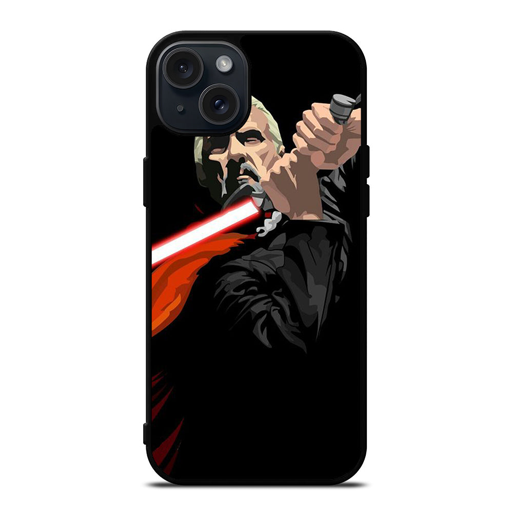 DARTH TYRANUS COUNT DOOKU STAR WARS 2 iPhone 15 Plus Case Cover