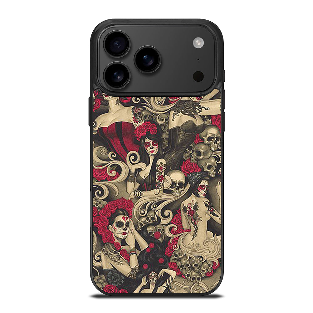 DAY OF THE DEAD SKULL ART iPhone 17 Pro Max Case Cover