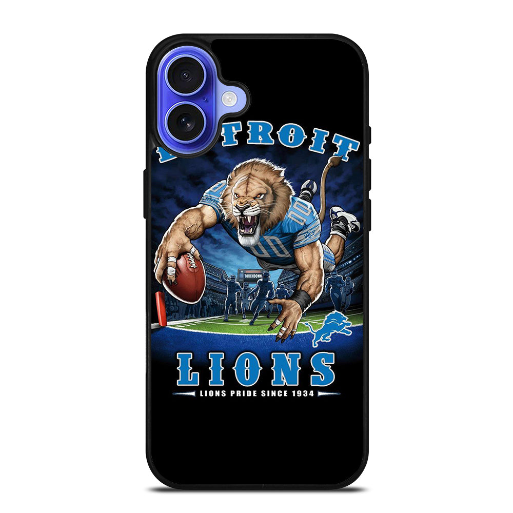 DETROIT LIONS MASCOT iPhone 16 Case Cover