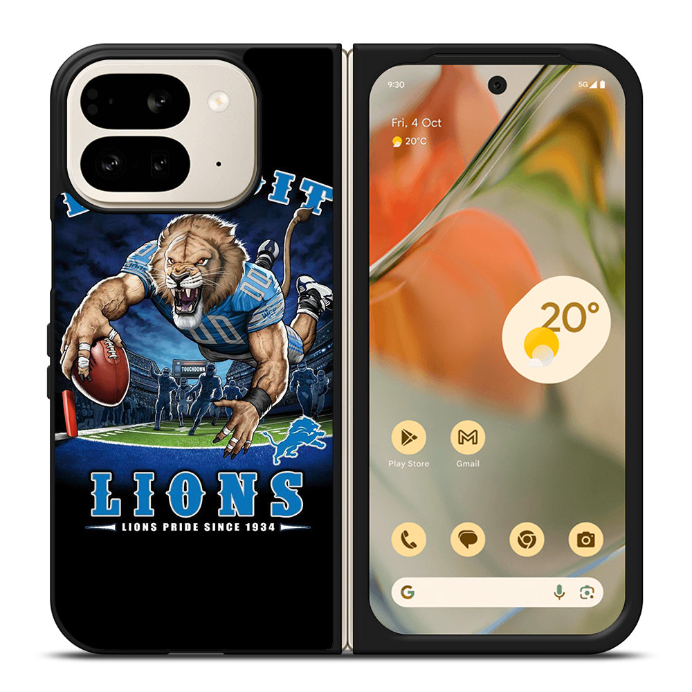 DETROIT LIONS MASCOT Google Pixel 9 Pro Fold Case Cover
