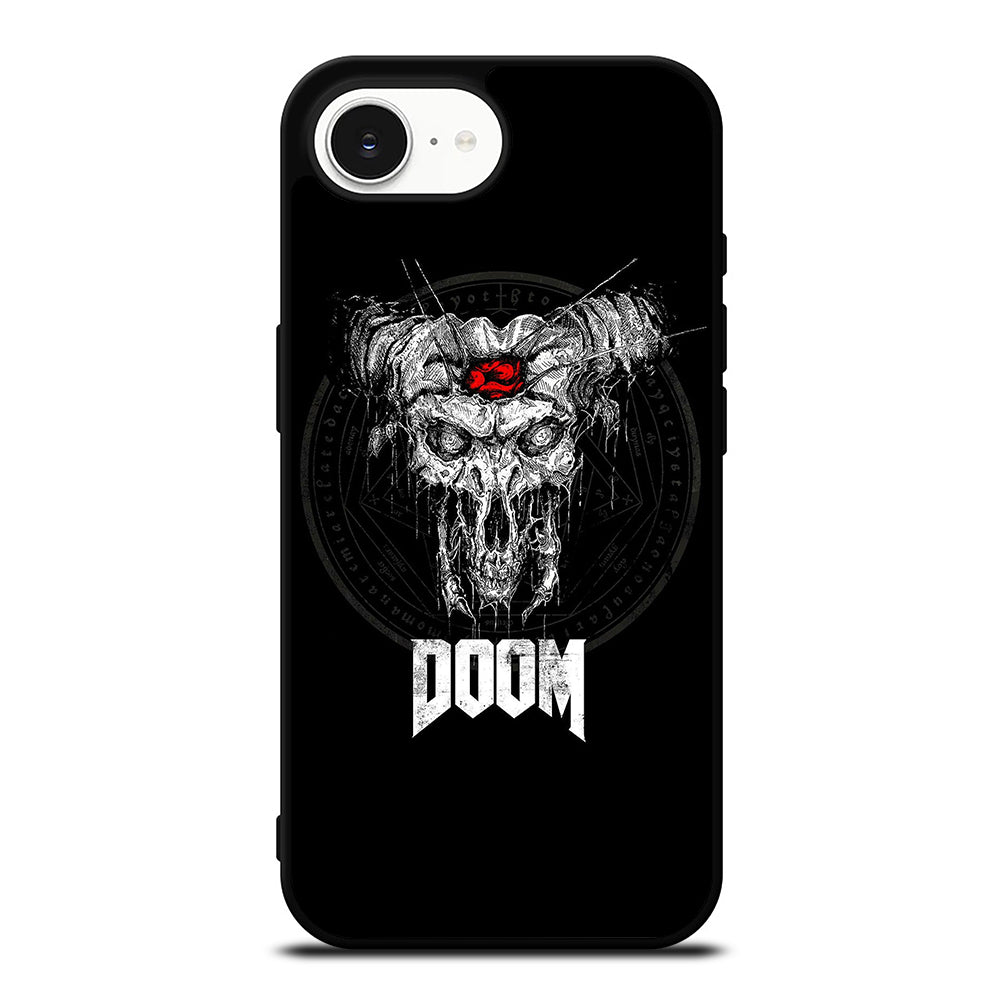 DOOM ETERNAL GAMES LOGO BLACK iPhone 16e Case Cover