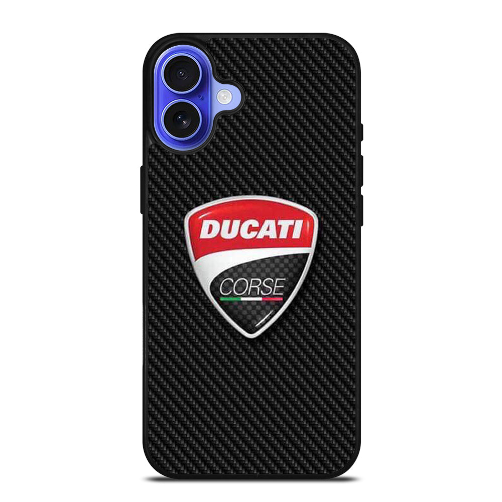 DUCATI LOGO CARBON iPhone 16 Case Cover