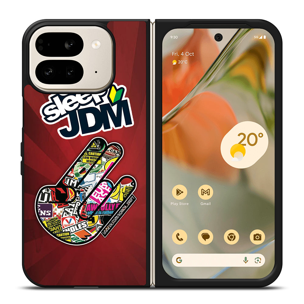 EAT SLEEP JDM LOGO Google Pixel 9 Pro Fold Case Cover