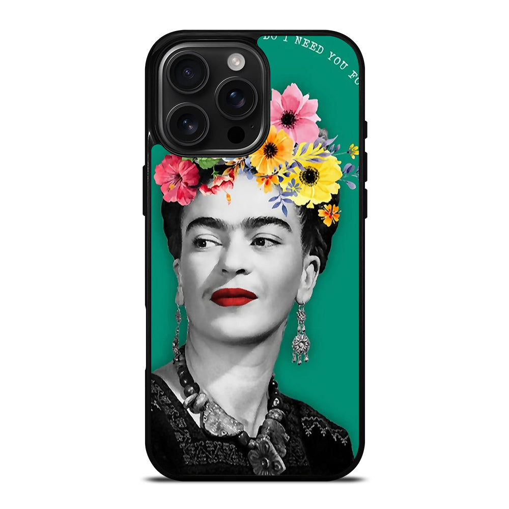 FRIDA KAHLO FACE ART iPhone 16 Pro Max Case Cover