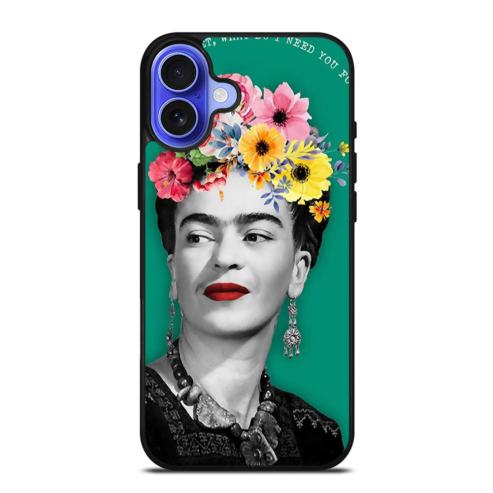 FRIDA KAHLO FACE ART iPhone 16 Case Cover