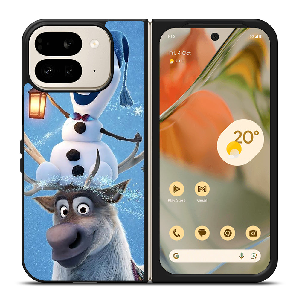 FROZEN OLAF AND SVEN CARTOON Google Pixel 9 Pro Fold Case Cover
