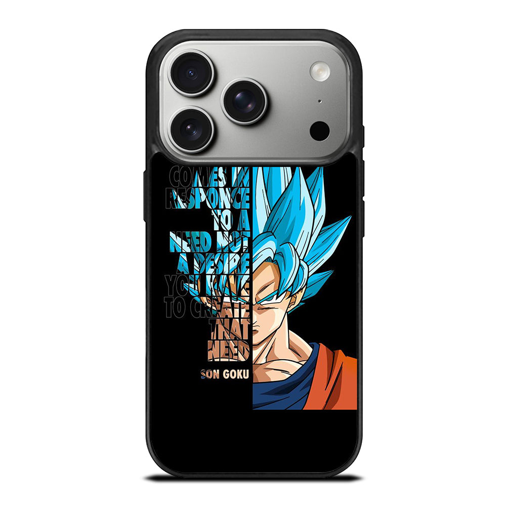 GOKU DRAGON BALL QUOTE iPhone 17 Pro Case Cover