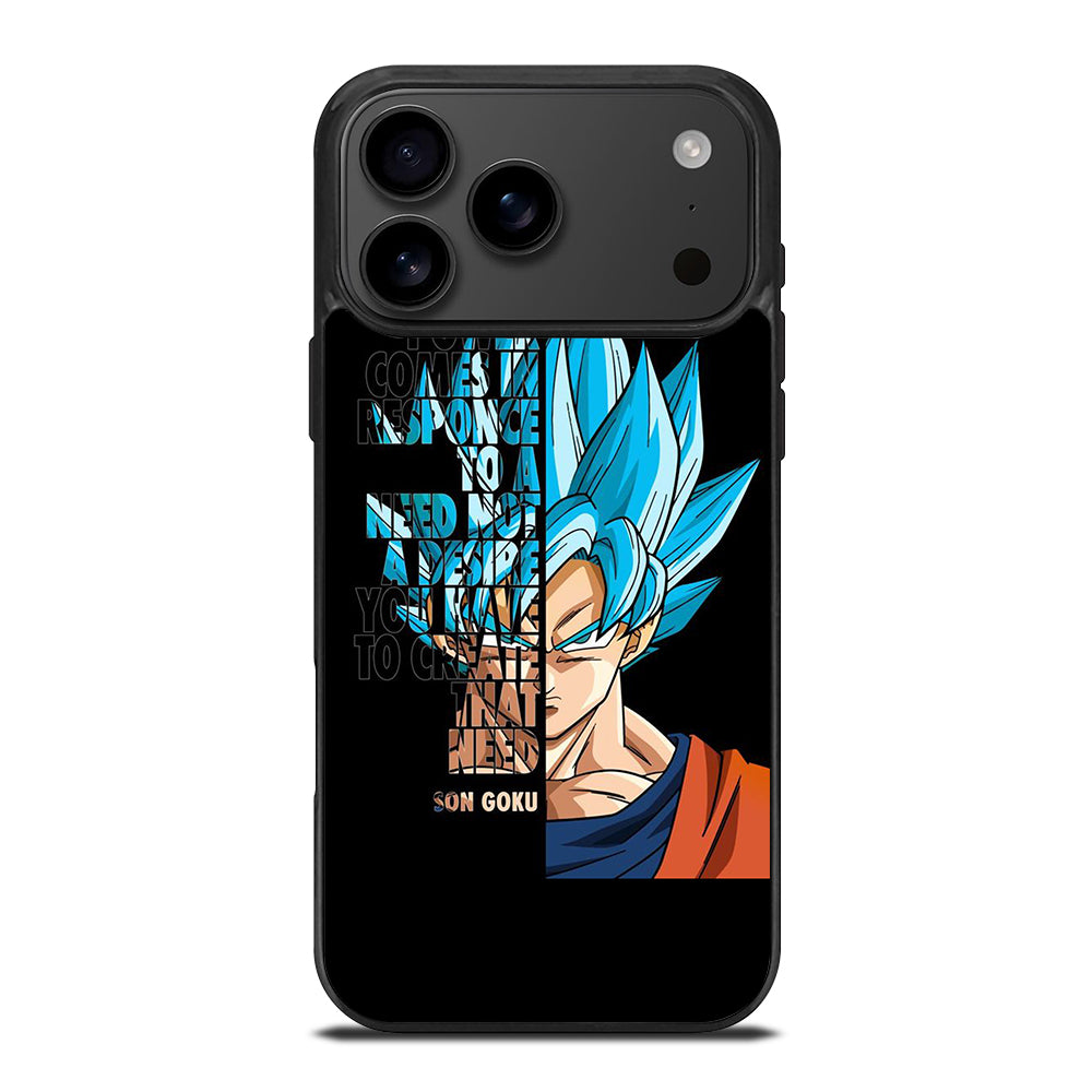 GOKU DRAGON BALL QUOTE iPhone 17 Pro Max Case Cover