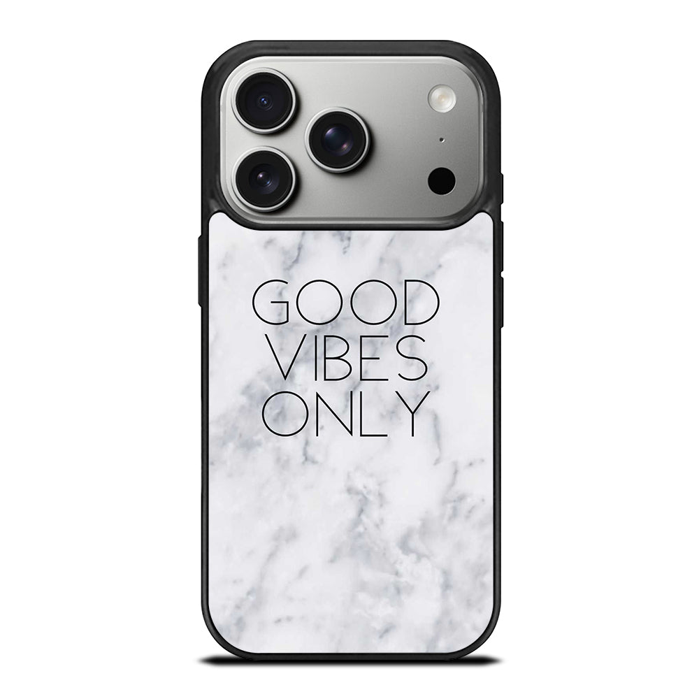 GOOD VIBES ONLY MARBLE 3 iPhone 17 Pro Case Cover
