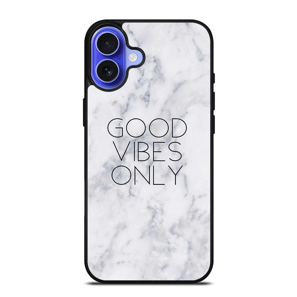 GOOD VIBES ONLY MARBLE 3 iPhone 16 Case Cover