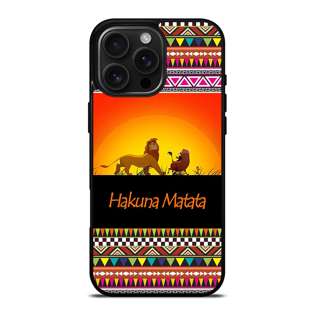 HAKUNA MATATA LION KING AZTEC 5 iPhone 16 Pro Max Case Cover
