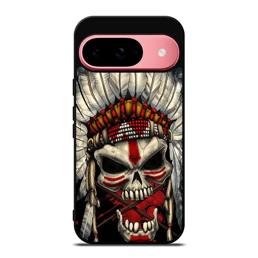 INDIAN FEATHER SKULL ART 1 Google Pixel 9 Case Cover