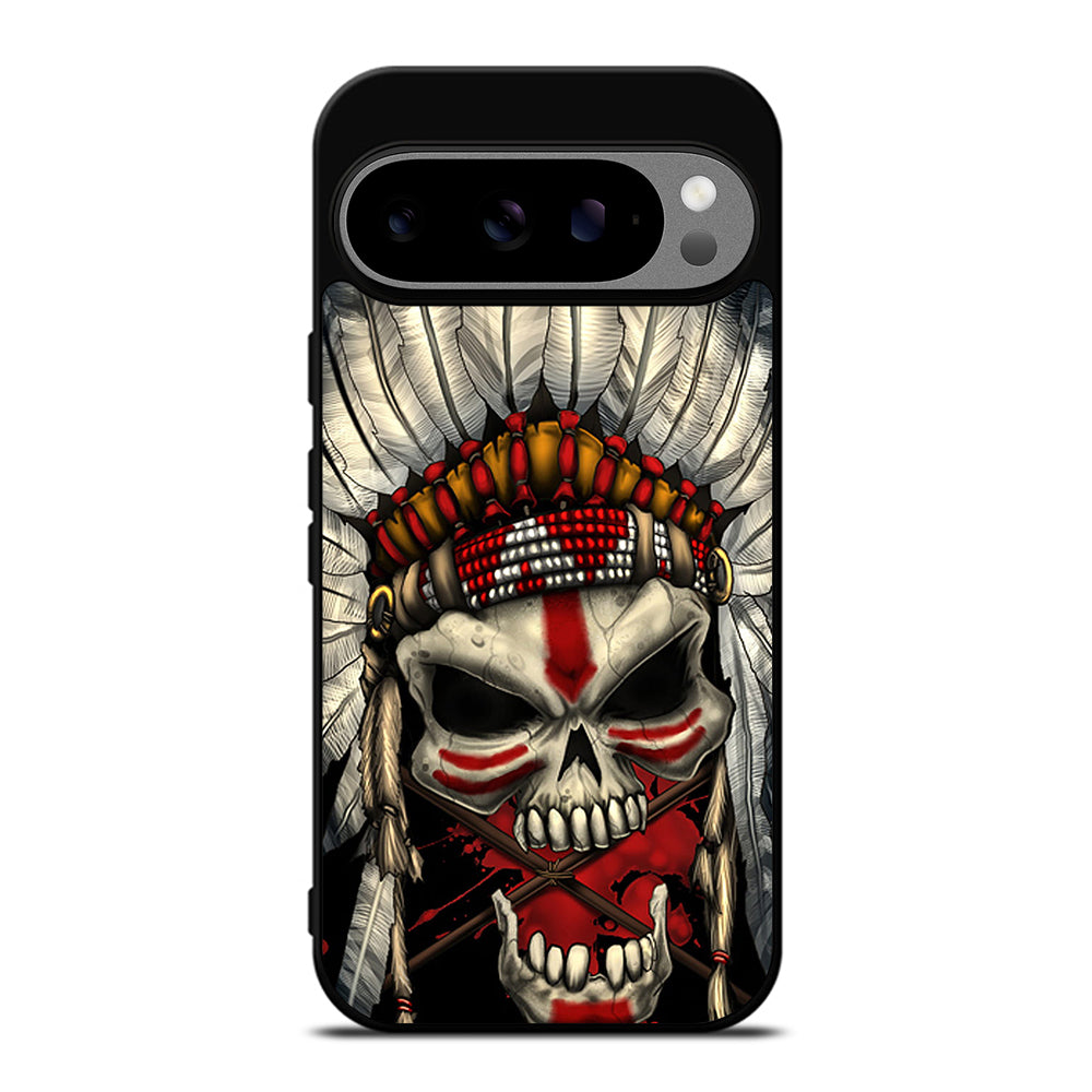 INDIAN FEATHER SKULL ART 1 Google Pixel 9 Pro XL Case Cover