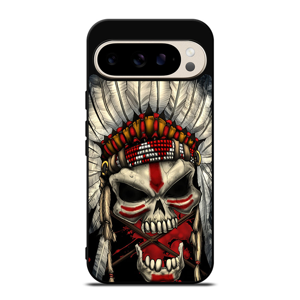 INDIAN FEATHER SKULL ART 1 Google Pixel 9 Pro Case Cover