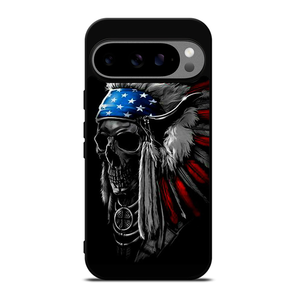 INDIAN FEATHER SKULL ART 3 Google Pixel 9 Pro XL Case Cover
