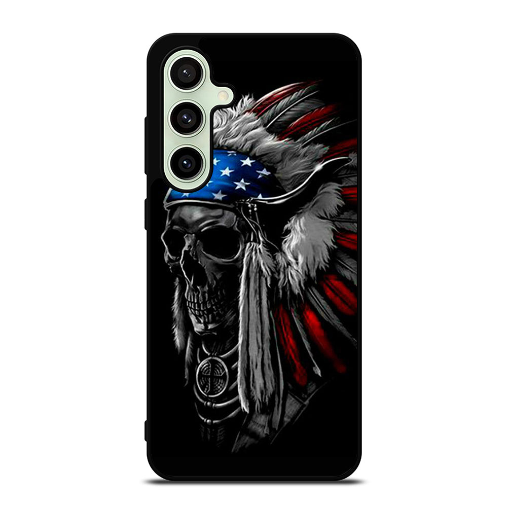 INDIAN FEATHER SKULL ART 3 Samsung Galaxy S24 FE Case Cover