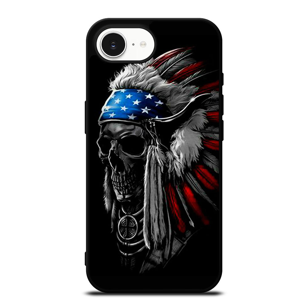 INDIAN FEATHER SKULL ART 3 iPhone 16e Case Cover
