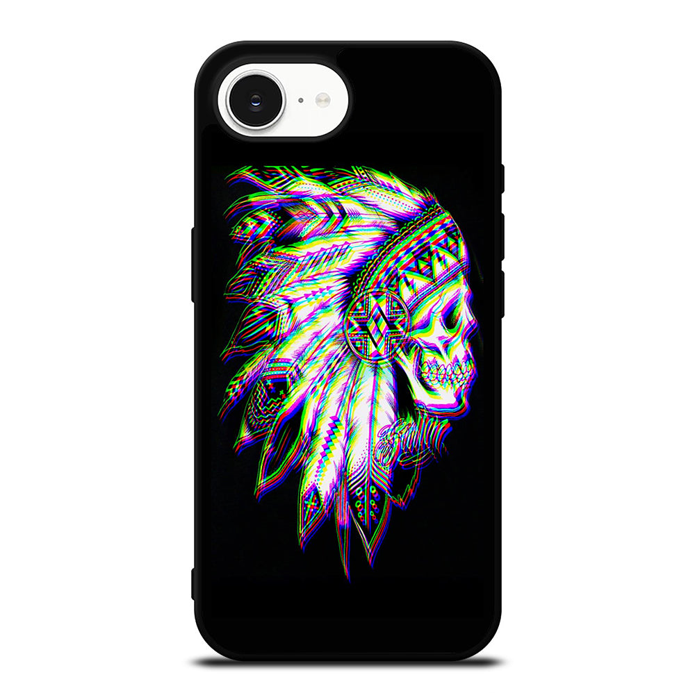 INDIAN FEATHER SKULL LOGO iPhone 16e Case Cover