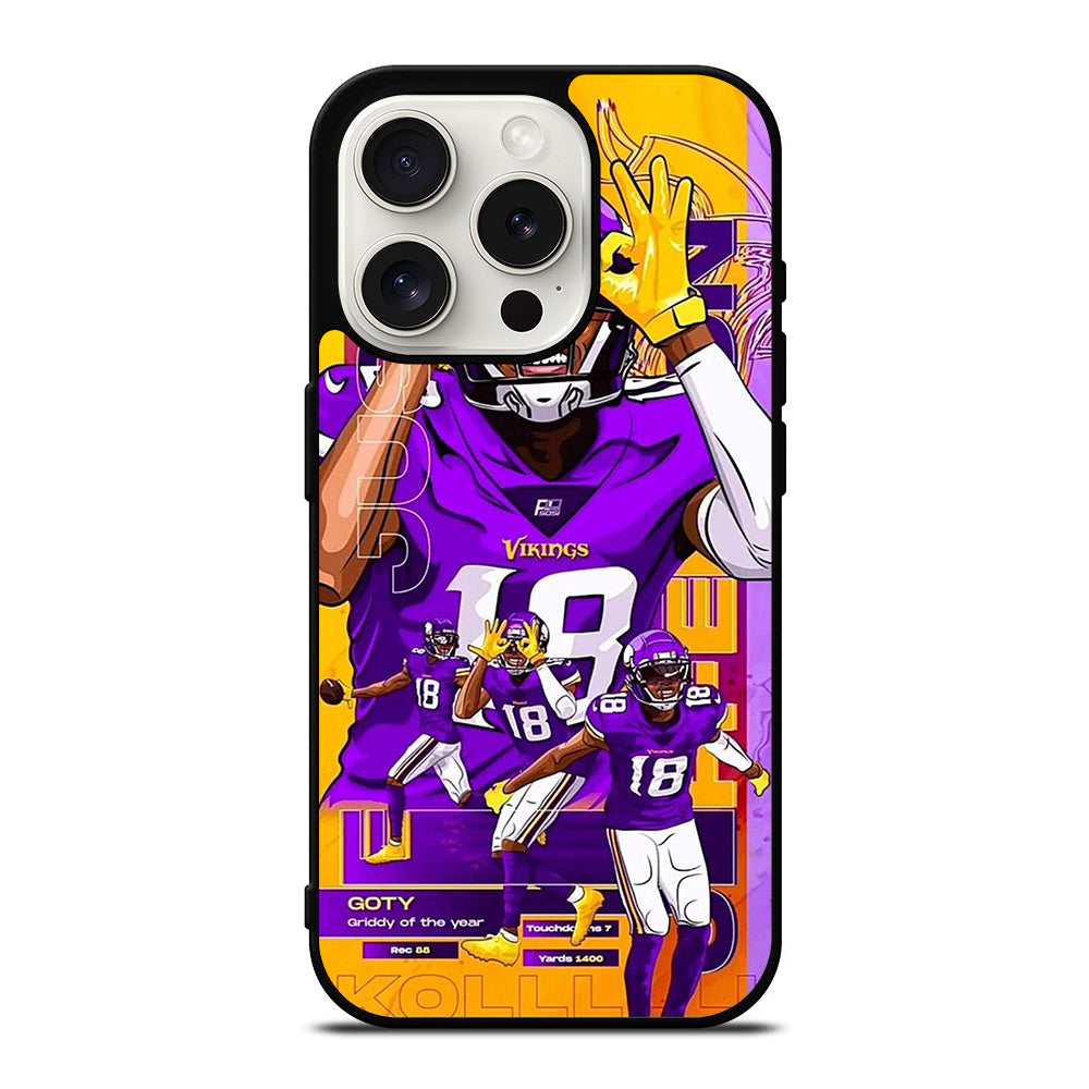 JUSTIN JEFFERSON MINNESOTA VIKINGS POSTER iPhone 15 Pro Case Cover